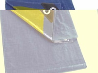 Afdekzeil tarpaulin 2 x 4 m, waterafstotend polyester 110 g/m² - afbeelding 2 van  6