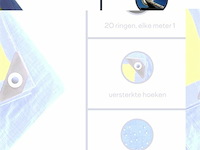 Afdekzeil tarpaulin 4 x 6 m, waterafstotend polyester 110 g/m² - afbeelding 4 van  6