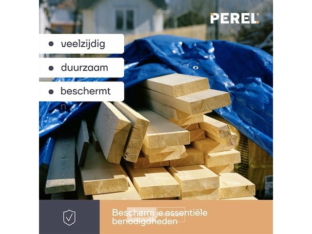 Afdekzeil tarpaulin 5 x 5 m, waterdicht polyester 70 g/m² - afbeelding 6 van  6