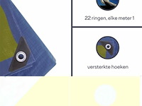 Afdekzeil tarpaulin 5 x 6 m, waterafstotend polyester 110 g/m² - afbeelding 4 van  6