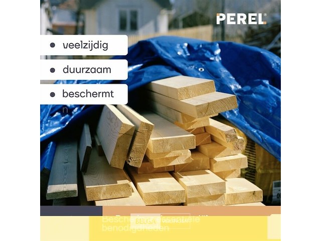 Afdekzeil tarpaulin 5 x 6 m, waterafstotend polyester 110 g/m² - afbeelding 6 van  6