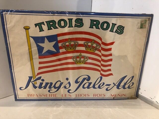 Affiche brouwerij trois rois menen 1946 - afbeelding 1 van  2