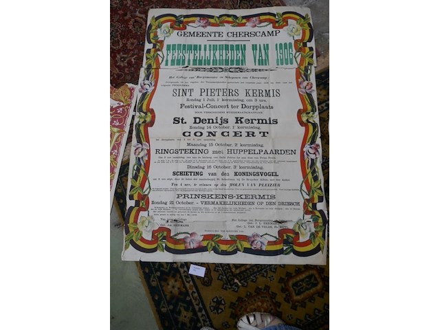 Affiche kermis serskamp 1906 - afbeelding 1 van  1