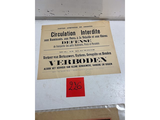 Affiche mond en klauwzeer - afbeelding 1 van  1