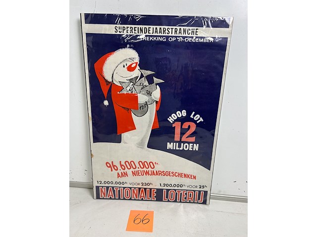 Affiche nationale loterij - afbeelding 1 van  1