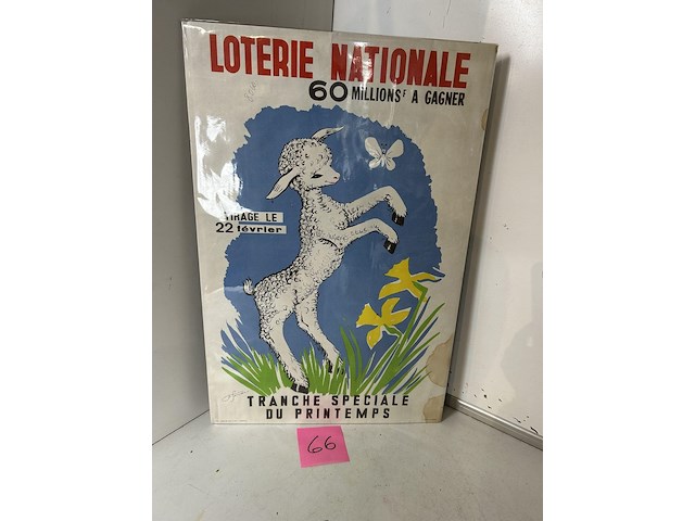 Affiche nationale loterij - afbeelding 1 van  1