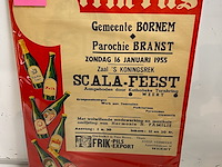 Affiche vlaamse brouwerij lauwe frik pils 1955 - afbeelding 2 van  2