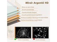 Afgeronde spiegel van volledige lengte met led-verlichting led-verlichte spiegel aluminium frame dimbare verlichting 3 kleuren goud - afbeelding 5 van  8