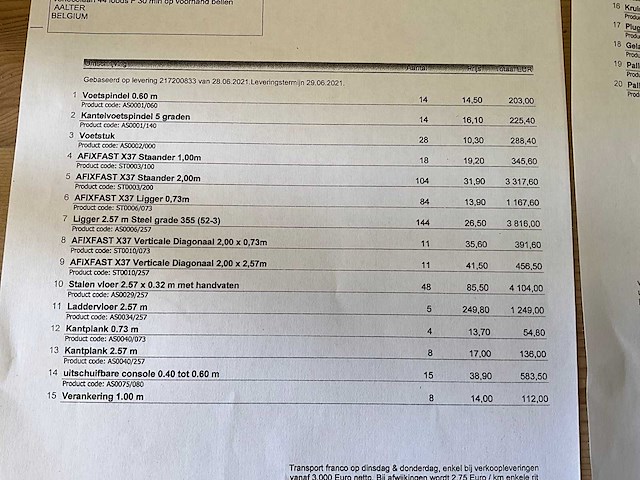 Afix grote partij steiger materiaal - afbeelding 2 van  10