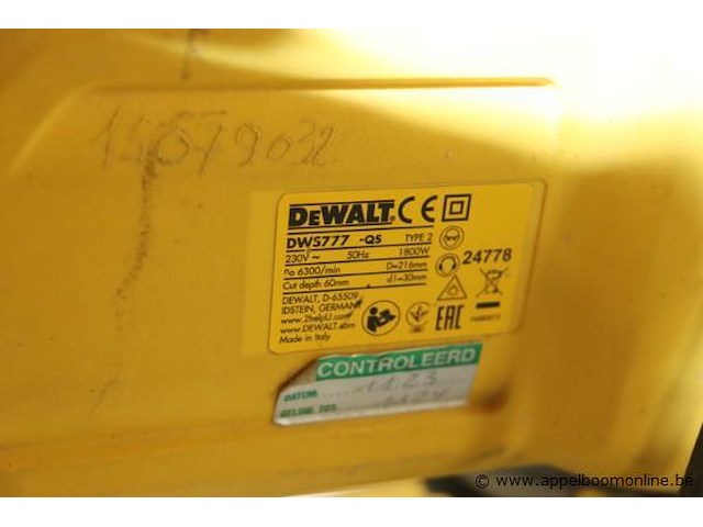 Afkortzaag dewalt dws777-qs - afbeelding 3 van  3