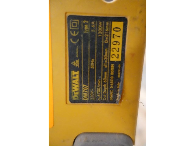 Afkortzaag dewalt - afbeelding 7 van  7