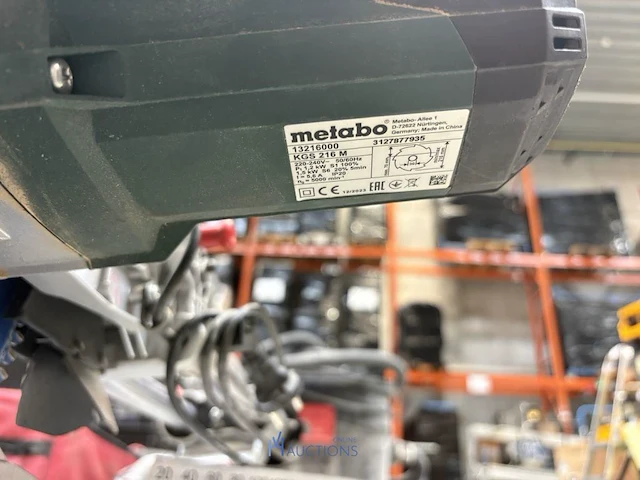 Afkortzaag metabo kgs216 m - afbeelding 5 van  6