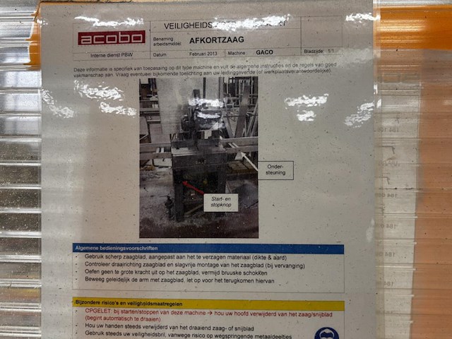 Afkortzaagmachine gaco - afbeelding 6 van  6