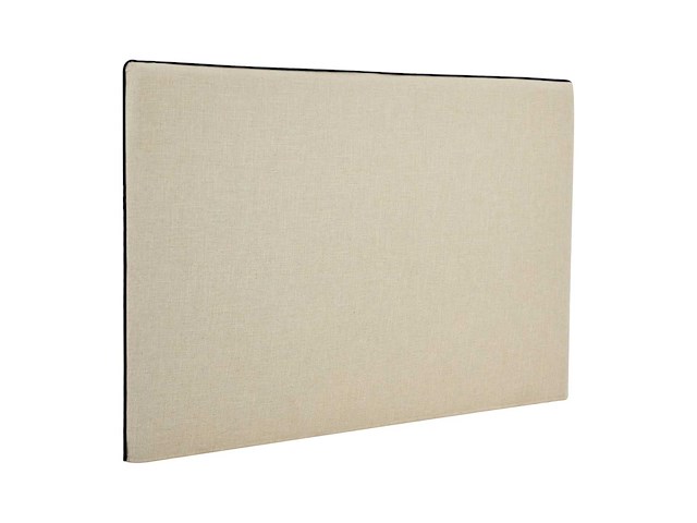 Afneembaar hoofdeinde 150 cm - katoen en linnen - beige en zwart - afbeelding 5 van  7