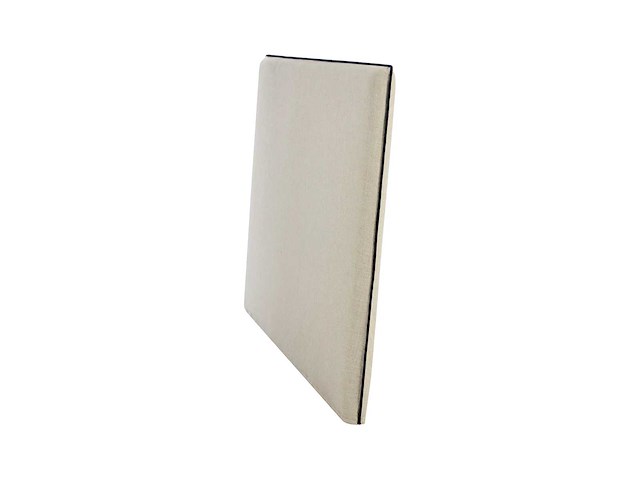 Afneembaar hoofdeinde 150 cm - katoen en linnen - beige en zwart - afbeelding 6 van  7