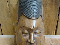 Afrikaans houten masker - afbeelding 1 van  2