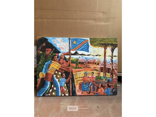 Afrikaans kunstwerk op doek - afbeelding 1 van  1