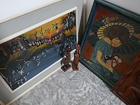 Afrikaanse houtsnijwerken + schilderijen - afbeelding 3 van  3