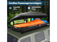 Afsluitbare dakkoffer 400l met banden - afbeelding 4 van  7