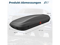 Afsluitbare dakkoffer 400l met banden - afbeelding 5 van  7