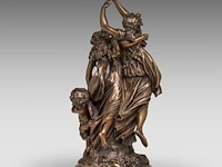 After clodion (1738-1814), bacchanal group, patinated bronze on a vert de mer marble base the bronze: 40 cm. (15 3/4 in.), including the base: 43 cm. (16.92 in.) - afbeelding 5 van  10