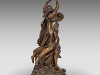 After clodion (1738-1814), bacchanal group, patinated bronze on a vert de mer marble base the bronze: 40 cm. (15 3/4 in.), including the base: 43 cm. (16.92 in.) - afbeelding 6 van  10