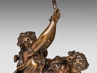 After clodion (1738-1814), bacchanal group, patinated bronze on a vert de mer marble base the bronze: 40 cm. (15 3/4 in.), including the base: 43 cm. (16.92 in.) - afbeelding 10 van  10
