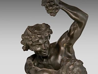 After clodion (1738-1814), bacchanal, patinated bronze on a marble base bronze 37 x 35 cm. (14.57 x 13.77 in.), incl. base 42 x 37 cm. (16.53 x 14.57 in.) - afbeelding 7 van  8