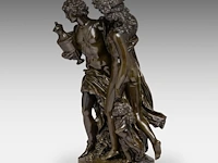 After clodion, bacchanal group, patinated bronze 51 cm. (20.07 in.) - afbeelding 2 van  8