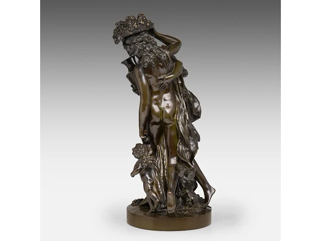 After clodion, bacchanal group, patinated bronze 51 cm. (20.07 in.) - afbeelding 3 van  8