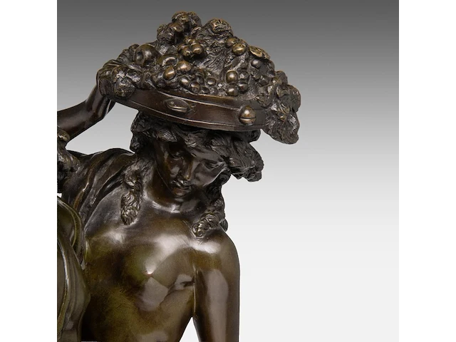 After clodion, bacchanal group, patinated bronze 51 cm. (20.07 in.) - afbeelding 6 van  8