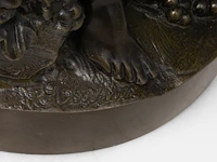 After clodion, bacchanal group, patinated bronze 51 cm. (20.07 in.) - afbeelding 7 van  8