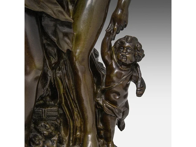 After clodion, bacchanal group, patinated bronze 51 cm. (20.07 in.) - afbeelding 8 van  8