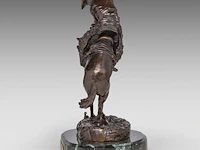 After frederic sackrider remington (1861-1909), 'rattlesnake', patinated bronze on a marble base the bronze: 22 cm. (8.66 in.), including the base: 24.5 cm. (9.65 in.) - afbeelding 3 van  8