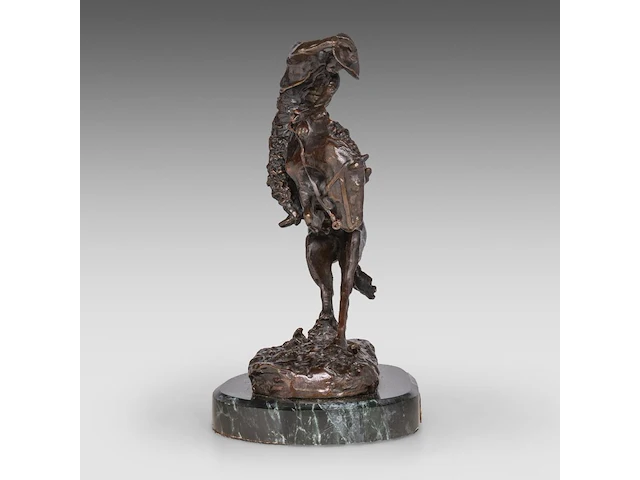 After frederic sackrider remington (1861-1909), 'rattlesnake', patinated bronze on a marble base the bronze: 22 cm. (8.66 in.), including the base: 24.5 cm. (9.65 in.) - afbeelding 5 van  8