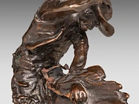 After frederic sackrider remington (1861-1909), 'rattlesnake', patinated bronze on a marble base the bronze: 22 cm. (8.66 in.), including the base: 24.5 cm. (9.65 in.) - afbeelding 7 van  8