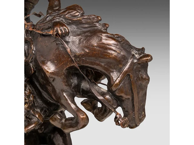After frederic sackrider remington (1861-1909), 'rattlesnake', patinated bronze on a marble base the bronze: 22 cm. (8.66 in.), including the base: 24.5 cm. (9.65 in.) - afbeelding 8 van  8