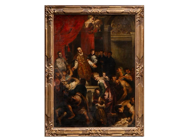 After peter paul rubens (1577-1640), the miracles of saint ignatius of loyola, oil on canvas 101 x 74 cm. (39.7 x 29.1 in.), frame: 116 x 89 cm. (45.6 x 35.0 in.) - afbeelding 2 van  6