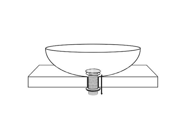 Afvoerplug pop up - design - chroom - afbeelding 1 van  4