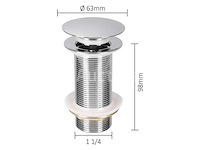 Afvoerplug pop up - design - chroom - afbeelding 3 van  4