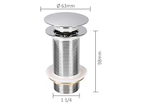 Afvoerplug pop up - design - chroom - afbeelding 2 van  4