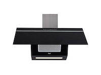 Afzuigkap - wandgemonteerde decoratieve afzuigkap - toepassingscontrole - extractie of recycling - afzuigkap 90cm - led - zwart