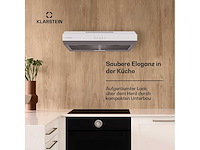 Afzuigkap met vlak paneel 60 cm, geïntegreerd, met luchtcirculatie, luchtstroom 200 m³/u, led-verlichting, wit - afbeelding 2 van  5