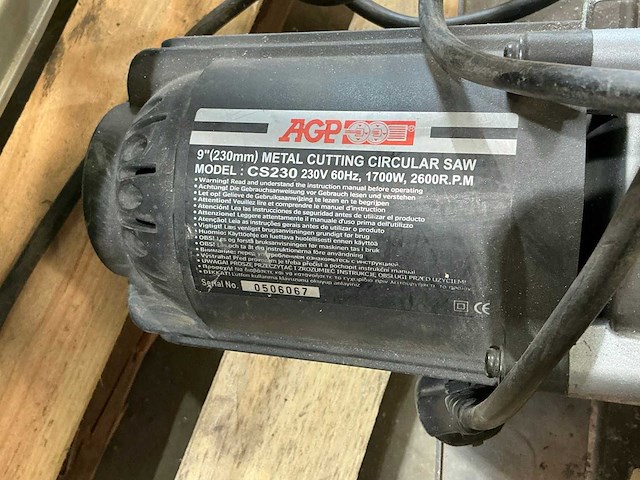 Agp cs230 afkortcirkelzaagmachine - afbeelding 2 van  3