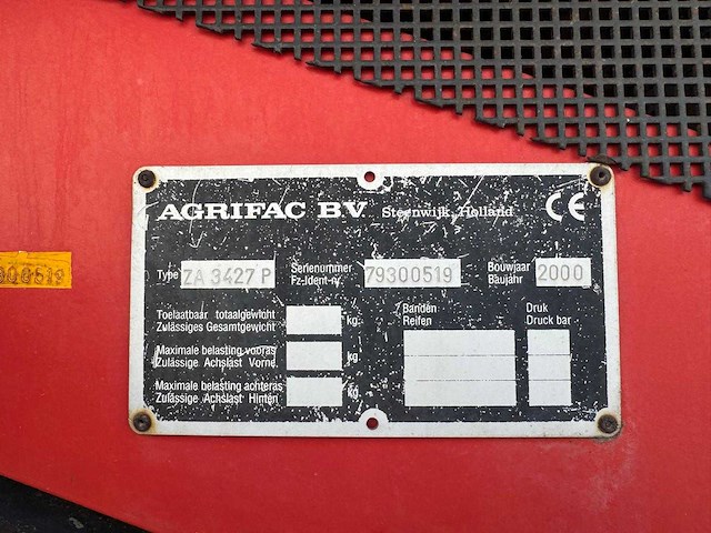 Agrifac - za 3427p - sprayer - 2000 - afbeelding 8 van  24