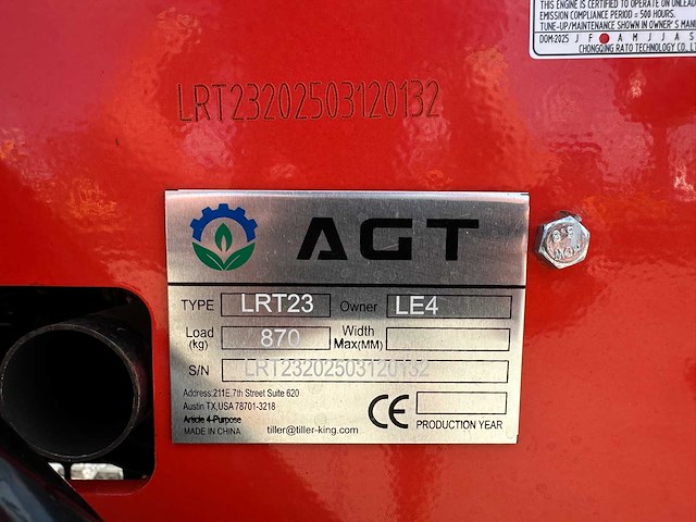 Agt - 2025 - lrt23 - mini rupslader - afbeelding 9 van  11