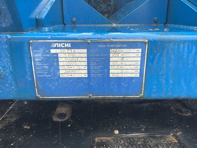Aichi - sr21a - telescopic crane - 2006 - afbeelding 6 van  15