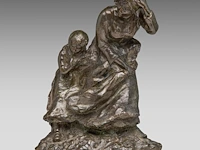 Aimé-jules dalou (1838-1902), mother and child in a storm, patinated bronze, susse frères edition 37.5 cm. (14.75 in.)