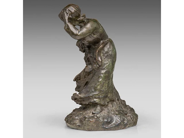 Aimé-jules dalou (1838-1902), mother and child in a storm, patinated bronze, susse frères edition 37.5 cm. (14.75 in.) - afbeelding 3 van  9