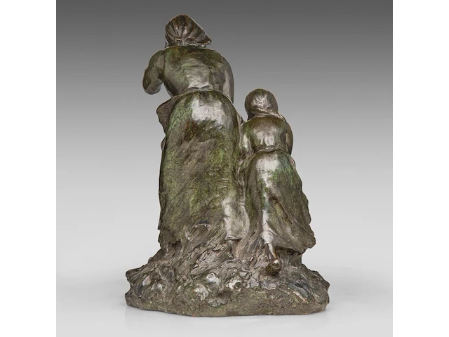 Aimé-jules dalou (1838-1902), mother and child in a storm, patinated bronze, susse frères edition 37.5 cm. (14.75 in.) - afbeelding 4 van  9